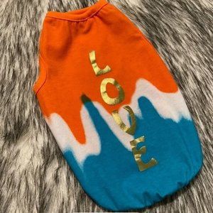 Bret Michaels Pets Rock Tie Dye Dog Shirt, Small